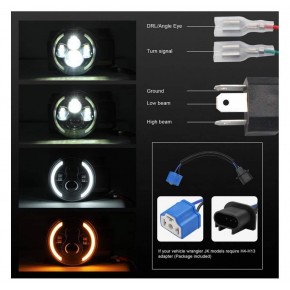 7inç 45Watt Sinyalli LED FAR (TAKIM) Model 2